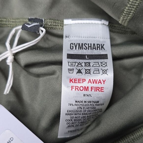 733 NWT Gymshark Everyday V Waistband Leggings Size Large Color CORE OLIVE - Picture 4 of 7